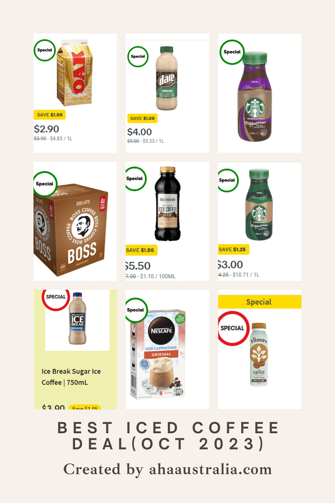 Best Iced Coffee Deal (Oct 2023) Aha Australia